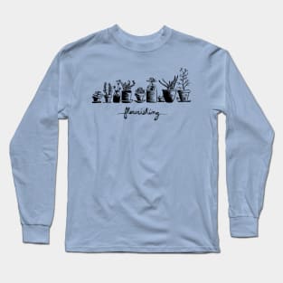 Flourishing (black and white) Long Sleeve T-Shirt